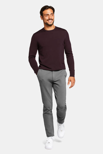 Newmans * The Easies mid grey stretch knitted men's trousers | MR MARVIS