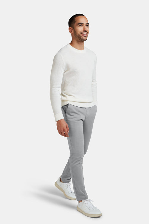 grey stretch knitted men's trousers | MR MARVIS