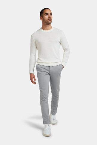 Oysters * The Easies grey stretch knitted men's trousers | MR MARVIS