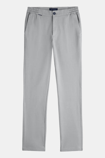 Oysters * The Easies grey stretch knitted men's trousers | MR MARVIS