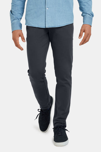 Storms * The Easies dark grey stretch knitted men's trousers | MR MARVIS