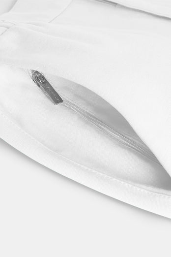 Wimbledons * The Easies all white stretch knitted men's trousers | MR MARVIS