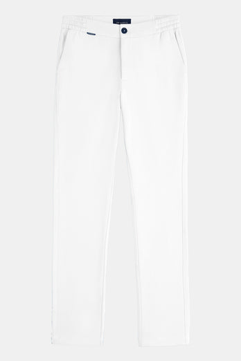 Wimbledons * The Easies all white stretch knitted men's trousers | MR MARVIS