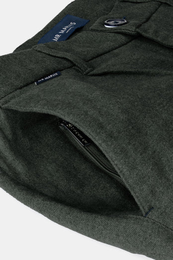 Lakes * The Flannels dark green warm flannel men's trousers | MR MARVIS