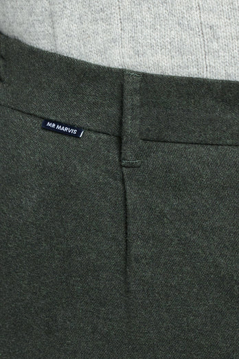 Lakes * The Flannels dark green warm flannel men's trousers | MR MARVIS