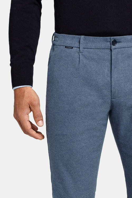 blue warm flannel men's trousers | MR MARVIS