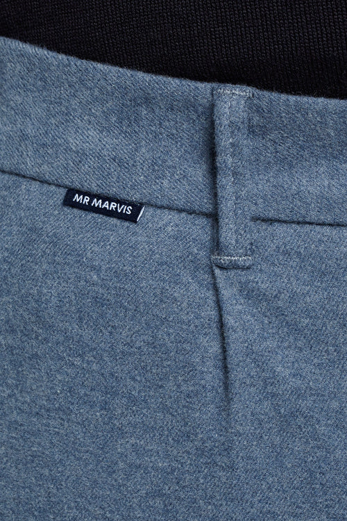 blue warm flannel men's trousers | MR MARVIS