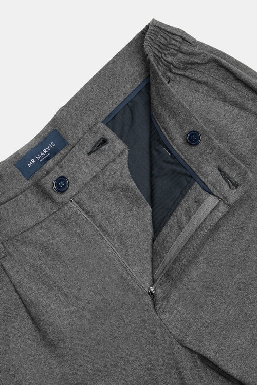 mid grey warm flannel men's trousers | MR MARVIS