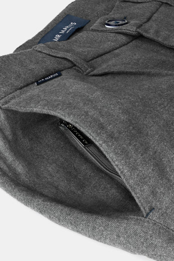 Newmans * The Flannels mid grey warm flannel men's trousers | MR MARVIS