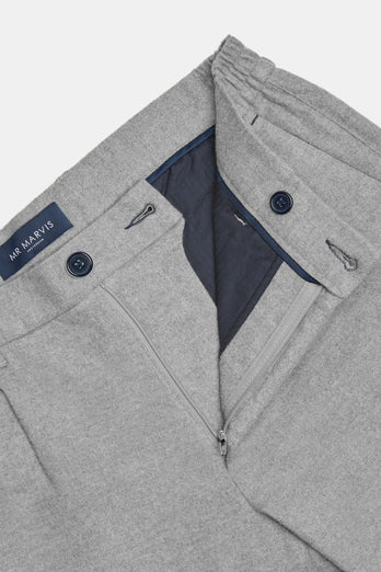 Oysters * The Flannels grey warm flannel men's trousers | MR MARVIS