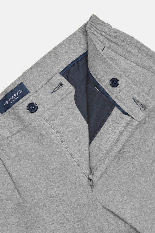 grey warm flannel men's trousers | MR MARVIS