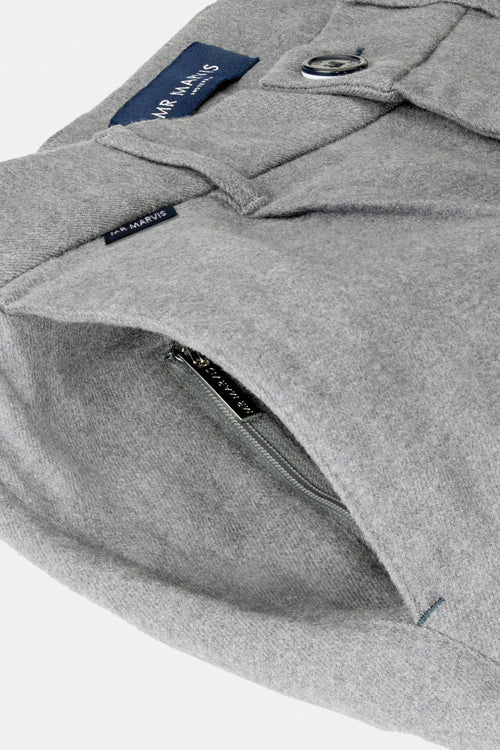 grey warm flannel men's trousers | MR MARVIS
