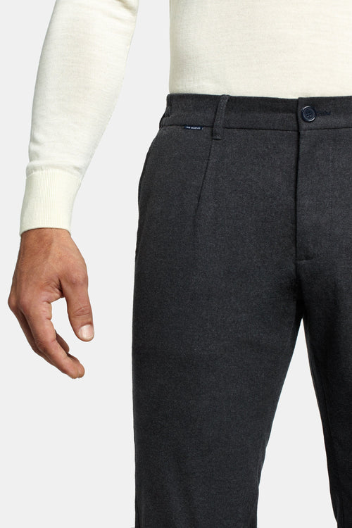 dark grey warm flannel men's trousers | MR MARVIS