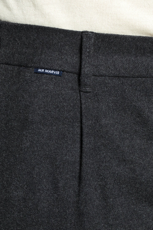 dark grey warm flannel men's trousers | MR MARVIS