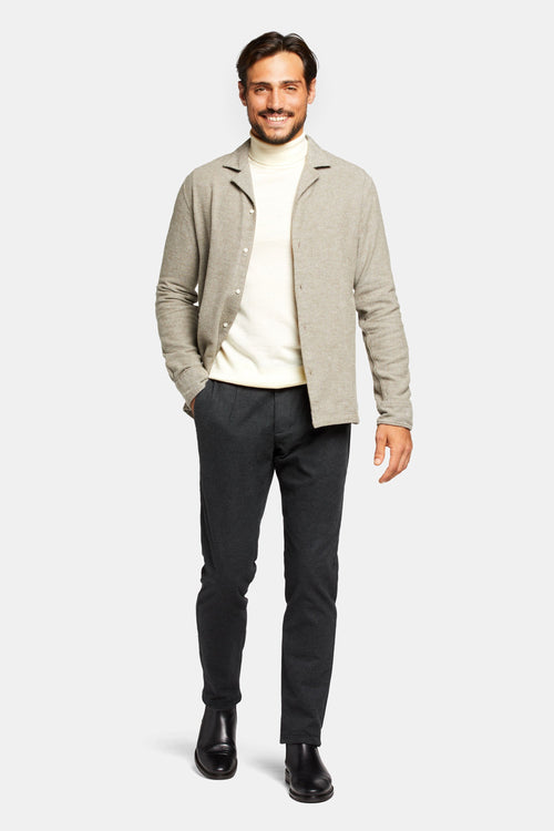 dark grey warm flannel men's trousers | MR MARVIS