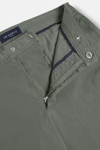 Defenders * The Longs green stretch cotton men's trousers | MR MARVIS