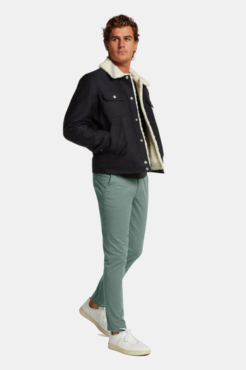 Felsons * The Longs mid green stretch cotton men's trousers | MR MARVIS