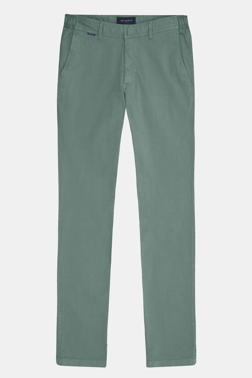 mid green stretch cotton men's trousers | MR MARVIS