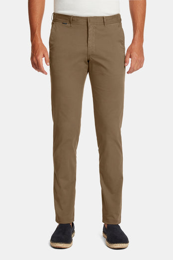 Jones * The Longs brown stretch cotton men's trousers | MR MARVIS