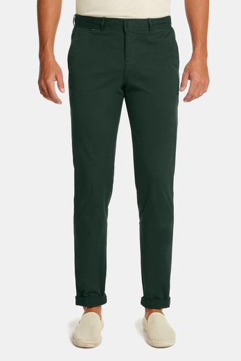 Lakes * The Longs dark green stretch cotton men's trousers | MR MARVIS