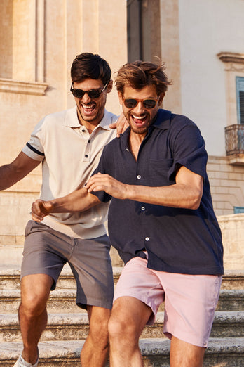 Rivieras * The Piqués old lavender organic cotton men's shorts with a zip pocket | MR MARVIS