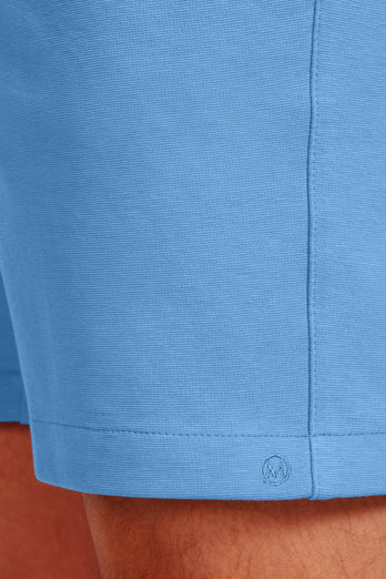 Boulevards * The Short Easies mid blue soft and stretchy men's shorts | MR MARVIS