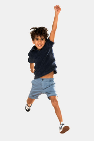 Antarctics * The Juniors grey blue stretch cotton boys' shorts | MR MARVIS