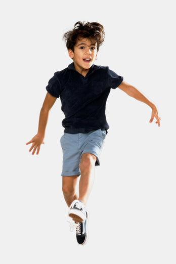 Antarctics * The Juniors grey blue stretch cotton boys' shorts | MR MARVIS