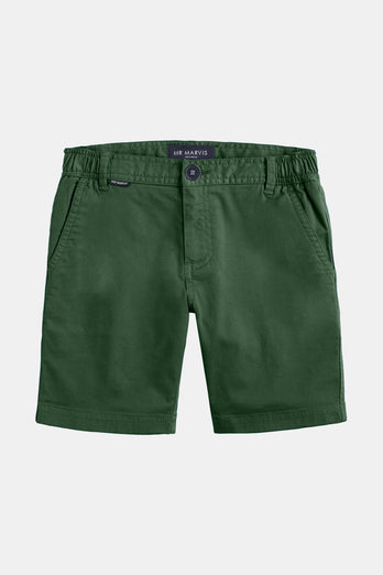 Estates * The Juniors dark green stretch cotton boys' shorts | MR MARVIS