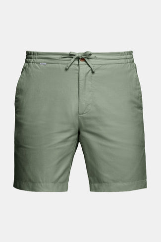 Defenders * The Short Linens green men's linen shorts with a zip pocket | MR MARVIS
