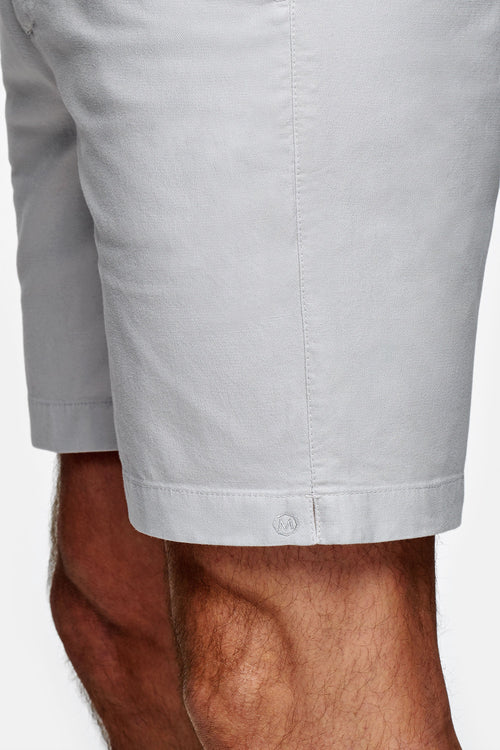 light grey men's linen shorts with a zip pocket | MR MARVIS