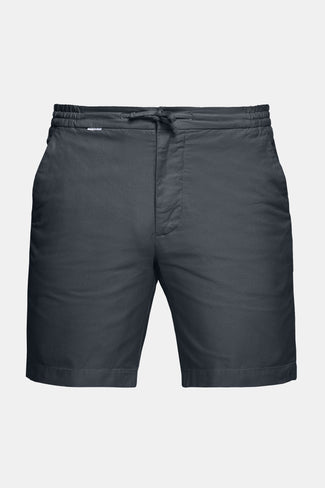Storms * The Short Linens dark grey men's linen shorts with a zip pocket | MR MARVIS