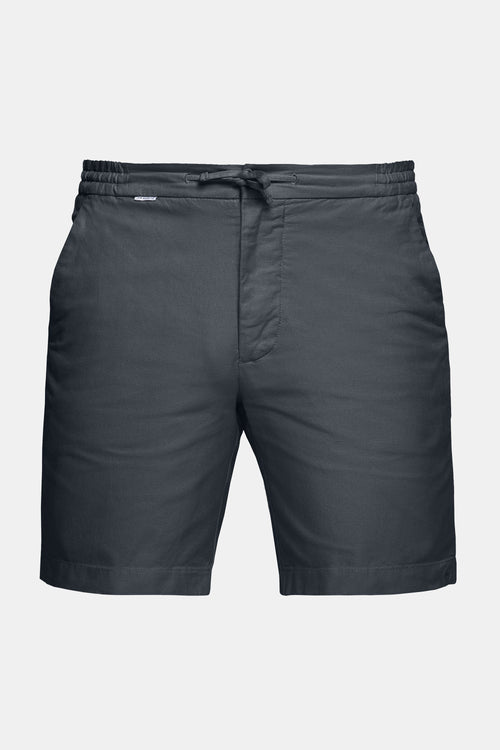 dark grey men's linen shorts with a zip pocket | MR MARVIS