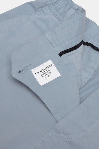 Antarctics * The Originals grey blue stretch cotton men's shorts with a zip pocket | MR MARVIS