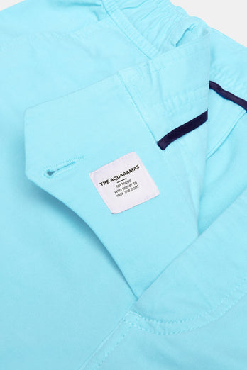 Aquaramas * The Originals turquoise blue stretch cotton men's shorts with a zip pocket | MR MARVIS