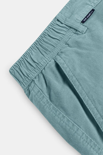 Astons * The Originals blue green stretch cotton men's shorts with a zip pocket | MR MARVIS