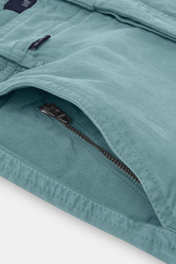 Astons * The Originals blue green stretch cotton men's shorts with a zip pocket | MR MARVIS