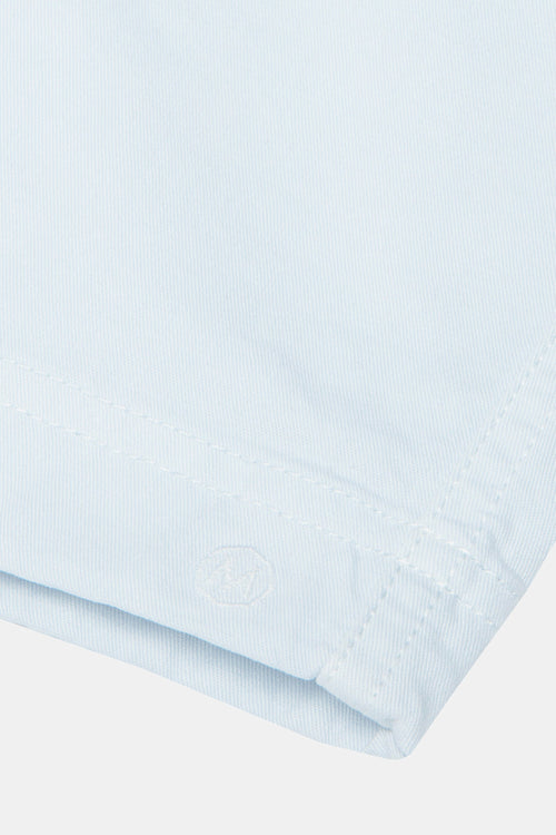 light blue stretch cotton men's shorts with a zip pocket | MR MARVIS