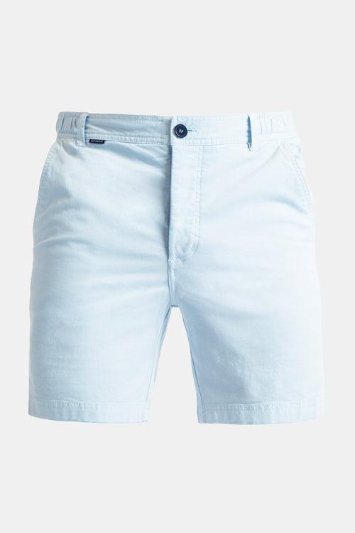 light blue stretch cotton men's shorts with a zip pocket | MR MARVIS