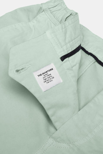 Aviators * The Originals light green stretch cotton men's shorts with a zip pocket | MR MARVIS