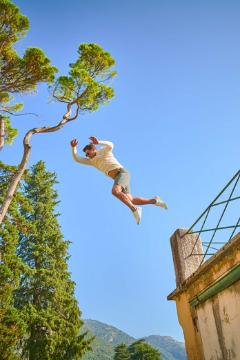 Defenders * The Originals green stretch cotton men's shorts with a zip pocket | MR MARVIS