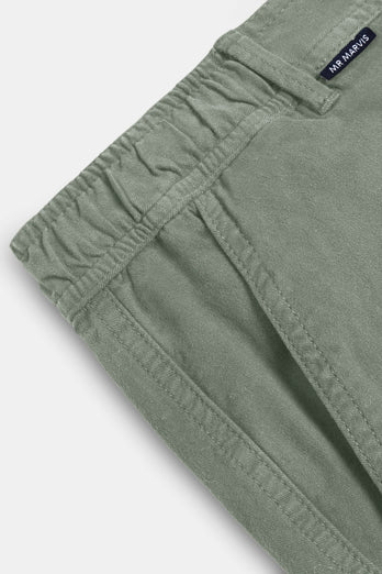 Defenders * The Originals green stretch cotton men's shorts with a zip pocket | MR MARVIS