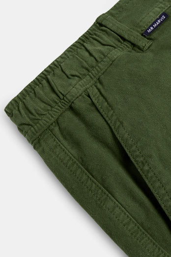 Estates * The Originals dark green stretch cotton men's shorts with a zip pocket | MR MARVIS