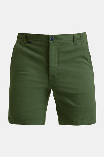 Estates * The Originals dark green stretch cotton men's shorts with a zip pocket | MR MARVIS