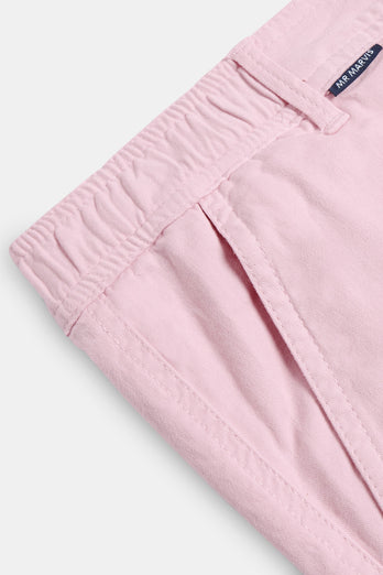 Flamingos * The Originals pink stretch cotton men's shorts with a zip pocket | MR MARVIS