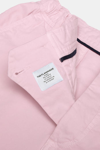 Flamingos * The Originals pink stretch cotton men's shorts with a zip pocket | MR MARVIS