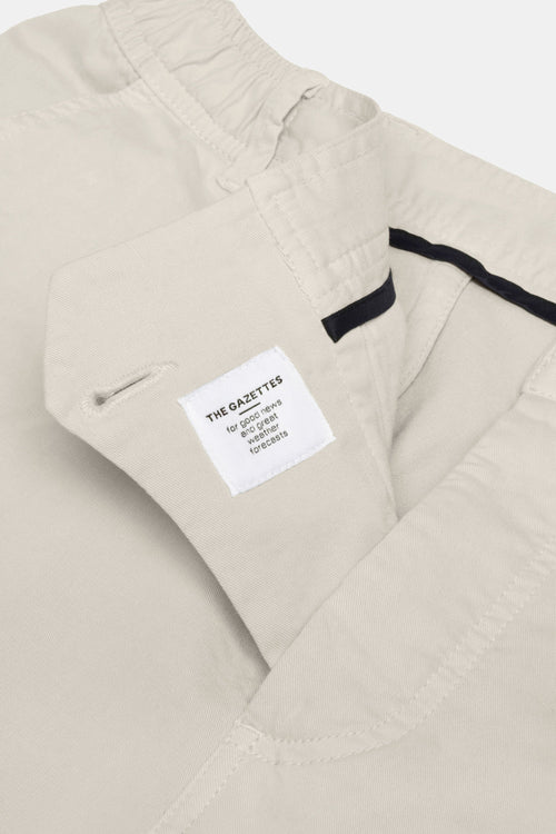 beige stretch cotton men's shorts with a zip pocket | MR MARVIS