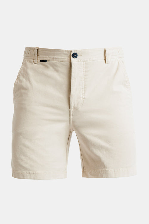 beige stretch cotton men's shorts with a zip pocket | MR MARVIS