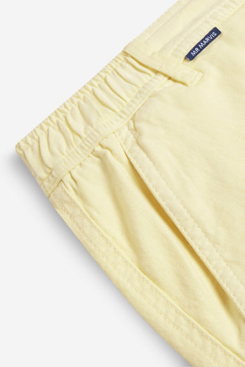 Limoncellos * The Originals light yellow stretch cotton men's shorts with a zip pocket | MR MARVIS