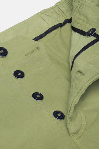 Martinis * The Originals olive green stretch cotton men's shorts with a zip pocket | MR MARVIS